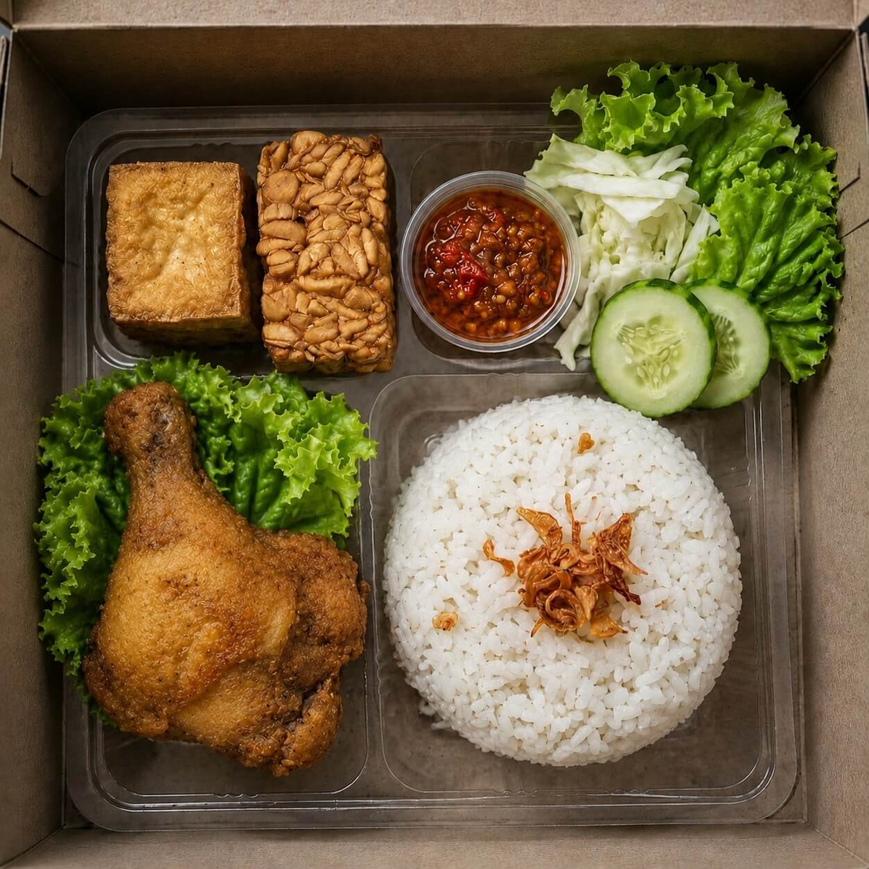 Foto Nasi Box Ayam Goreng